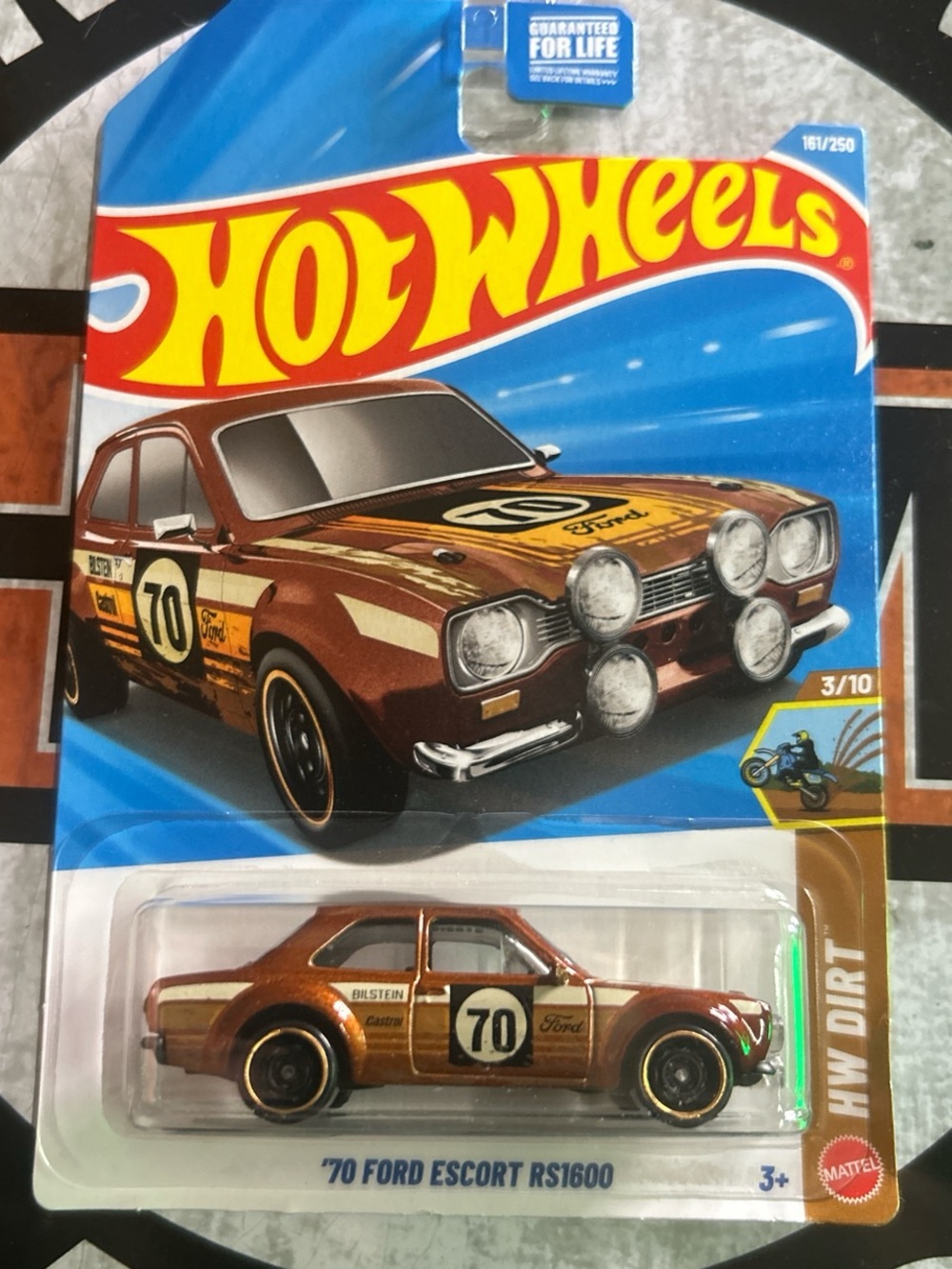 Hot Wheels '70 Ford Escort RS1600 Toy Car — Brown